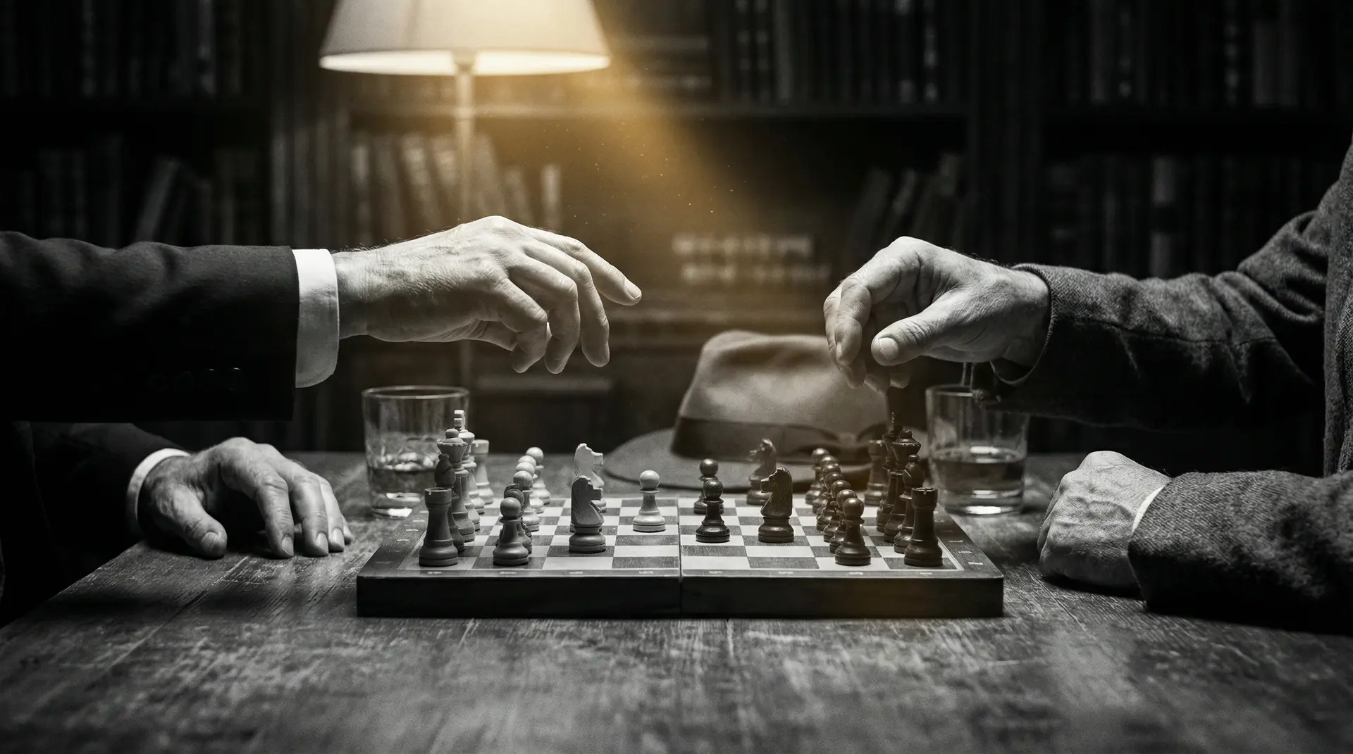 丝袜痴汉 艺术探索系列 - 非线性叙事，棋盘上的对弈象征命运的交错